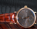 Bespoke Watch Strap in 2 Tone Dark Brown Crocodile