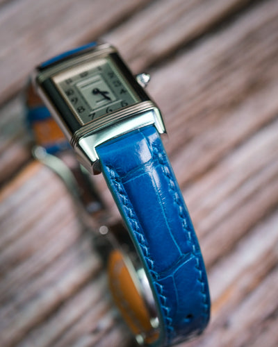 Bespoke Watch Strap in Miami Blue Crocodile