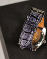 Bespoke Watch Strap in Grey Rubbed Off Crocodile