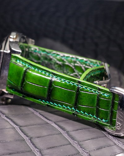 Bespoke Watch Strap in Pine Green Alligator