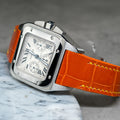 Bespoke Watch Strap in Orange Crocodile