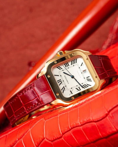 Bespoke Watch Strap in Blood Red Crocodile