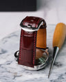 Bespoke Watch Strap in Reddish Brown Crocodile