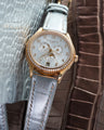 Bespoke Watch Strap in Metallic Silver Alligator