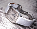 Bespoke Watch Strap in White Crocodile