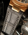 Bespoke Watch Strap in Graphite Grey Alligator