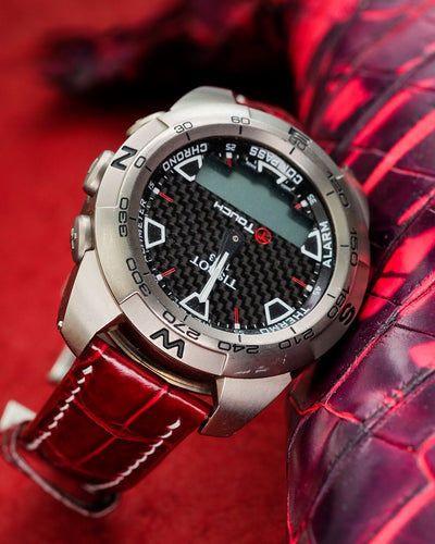 Bespoke Watch Strap in Blood Red Crocodile