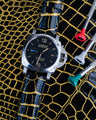 Bespoke Watch Strap in Black Gold Alligator