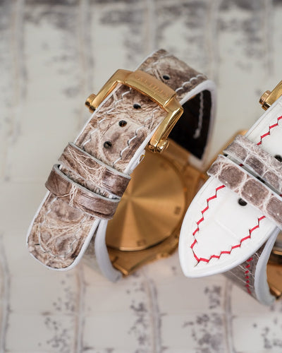 Bespoke Watch Strap in Natural Himalayan Crocodile