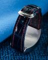 Bespoke Watch Strap in Navy Blue Crocodile