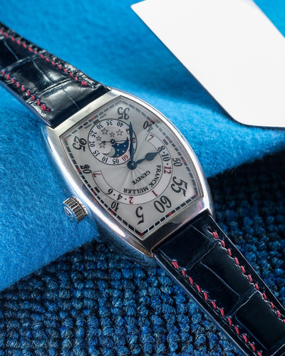 Bespoke Watch Strap in Navy Blue Crocodile