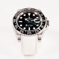 Solitaire Rubber straps in Snowy White for Rolex GMT-Master II 116710LN