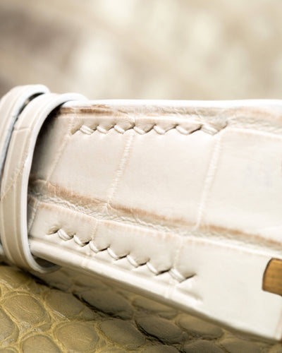 Bespoke Watch Strap in Natural Himalayan Crocodile