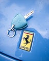 Bespoke Key Fob Cover in Baby Blue Nappa