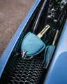 Bespoke Key Fob Cover in Baby Blue Nappa