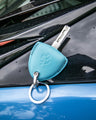 Bespoke Key Fob Cover in Baby Blue Nappa