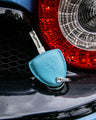 Bespoke Key Fob Cover in Baby Blue Nappa