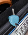 Bespoke Key Fob Cover in Baby Blue Nappa