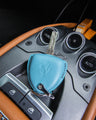 Bespoke Key Fob Cover in Baby Blue Nappa
