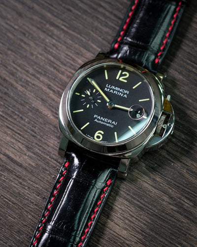 Bespoke Watch Strap in Black Crocodile