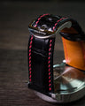 Bespoke Watch Strap in Black Crocodile