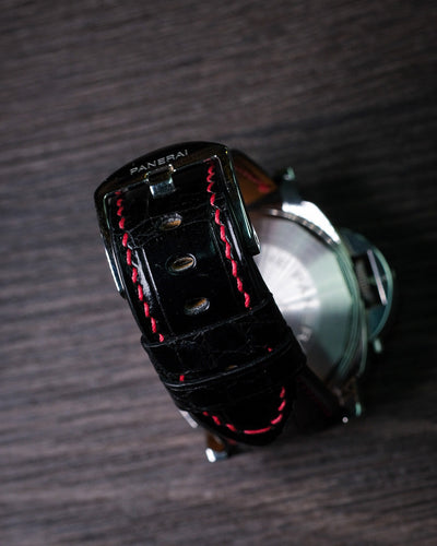 Bespoke Watch Strap in Black Crocodile