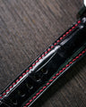 Bespoke Watch Strap in Black Crocodile
