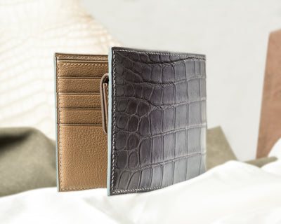 Bespoke Bifold Wallet in Ombre Dull Crocodile