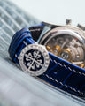 Bespoke Watch Strap in Electric Blue Crocodile