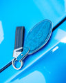 Bespoke Key Fob Cover in Miami Blue Crocodile