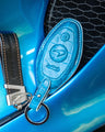 Bespoke Key Fob Cover in Miami Blue Crocodile