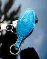 Bespoke Key Fob Cover in Miami Blue Crocodile