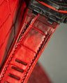 Bespoke Watch Strap in Red Himalayan Crocodile