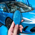Bespoke Key Fob Cover in Miami Blue Crocodile