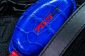 Bespoke Key Fob Cover in Electric Blue & Ferrari Red Crocodile