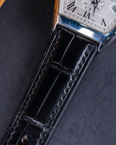 Bespoke Watch Strap in Black Crocodile