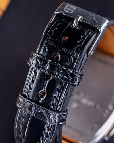 Bespoke Watch Strap in Black Crocodile