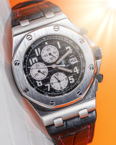 Bespoke Watch Strap in Jet Black Crocodile