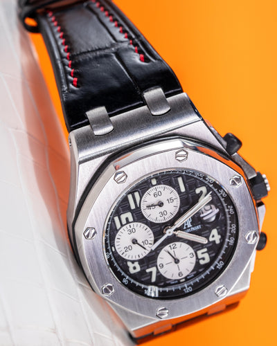 Bespoke Watch Strap in Jet Black Crocodile