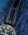 Bespoke Watch Strap in Navy Blue Crocodile