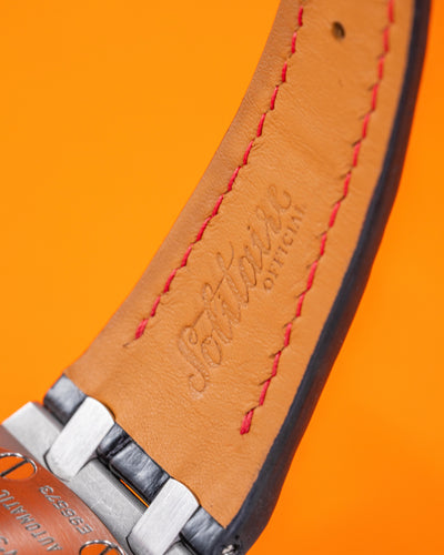 Bespoke Watch Strap in Jet Black Crocodile