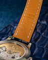 Bespoke Watch Strap in Navy Blue Crocodile