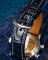 Bespoke Watch Strap in Navy Blue Crocodile