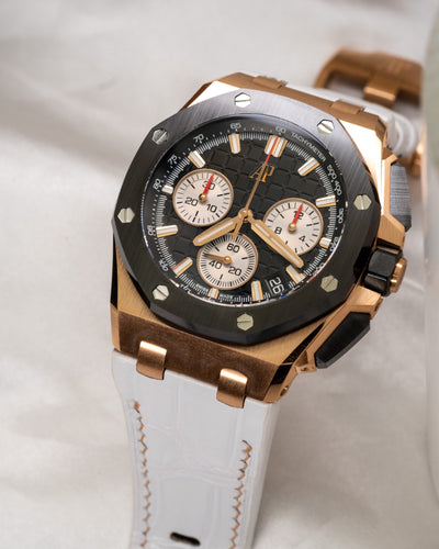 Bespoke Watch Strap in White Crocodile