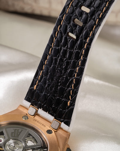 Bespoke Watch Strap in White Crocodile