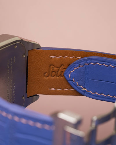 Bespoke Watch Strap in Lavender Purple Alligator