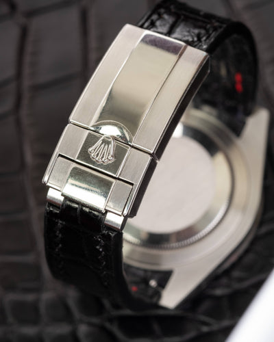 Bespoke Watch Strap in Black Crocodile