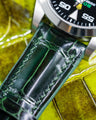 Bespoke Watch Strap in Hunter Green Crocodile