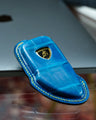 Bespoke Key Fob Cover in Royal Blue Crocodile