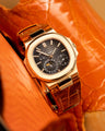 Bespoke Watch Strap in Orange Himalayan Crocodile
